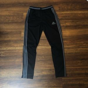 Grey Striped Adidas Pants